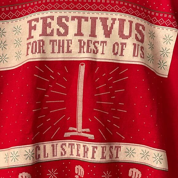 Seinfeld FESTIVUS FOR THE REST OF US Ugly Christmas Sweatshirt Size XL - Picture 2 of 4
